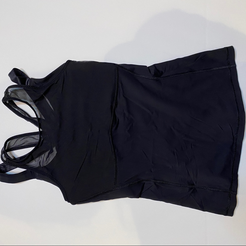 Lululemon black double layer tank